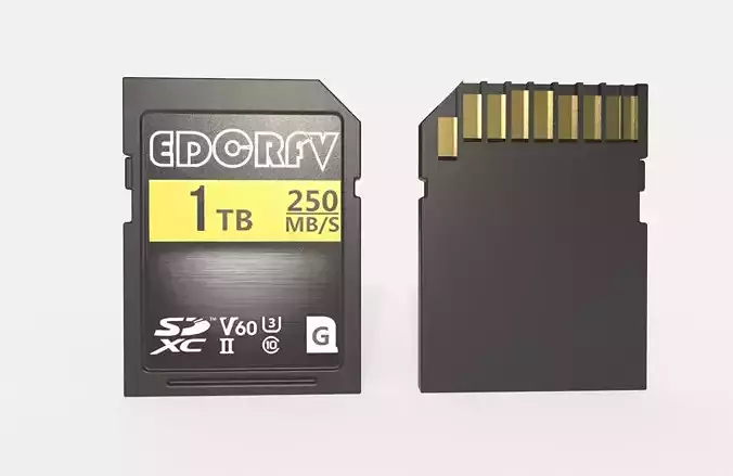 SD Card M007 Low-poly 3D model