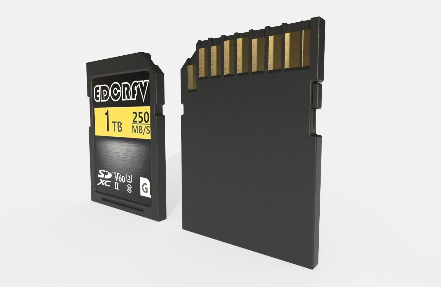 SD Card M007 Low-poly 3D model_2
