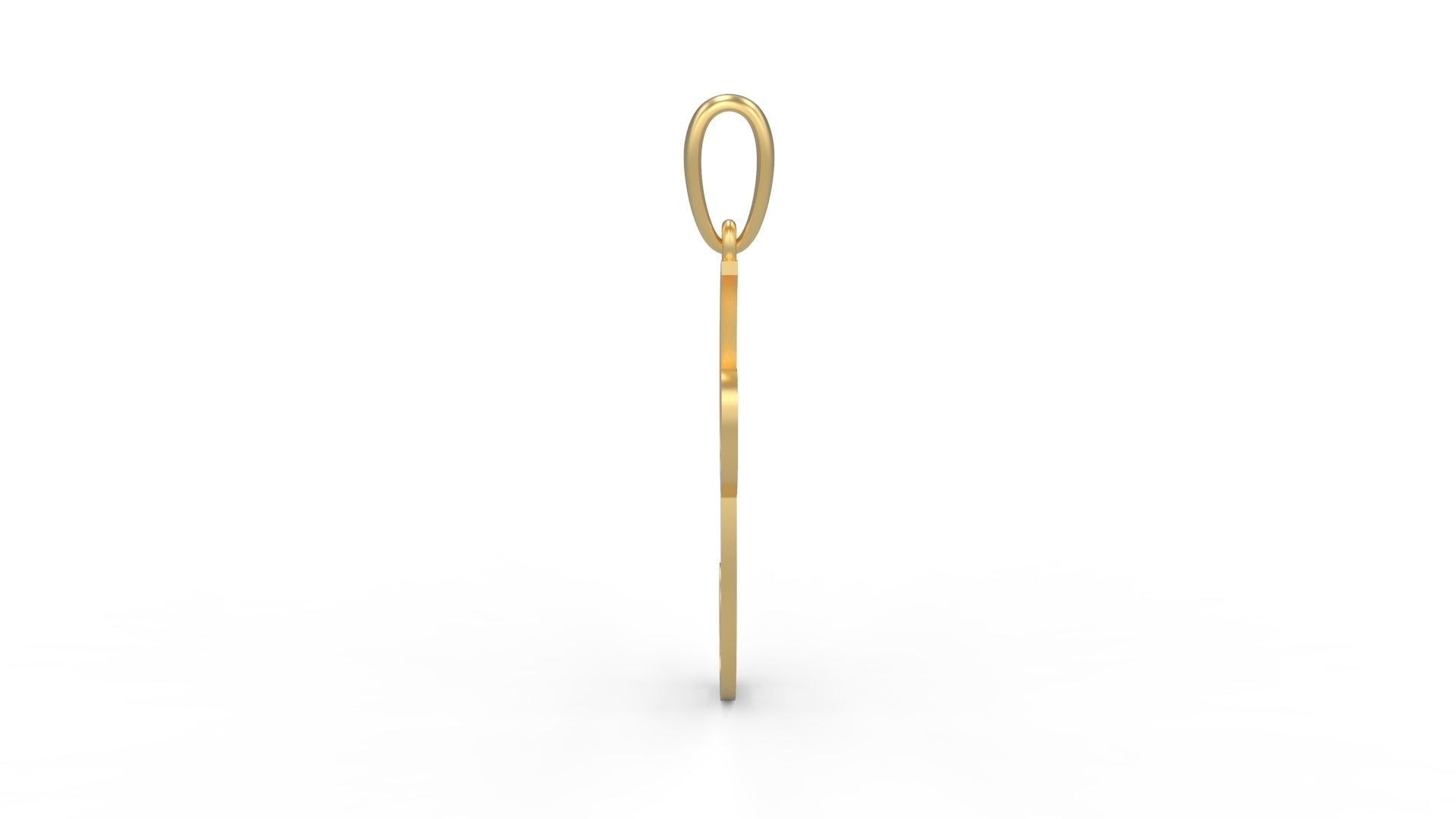 Initial Letters Pendant French Script J 3D print model_2