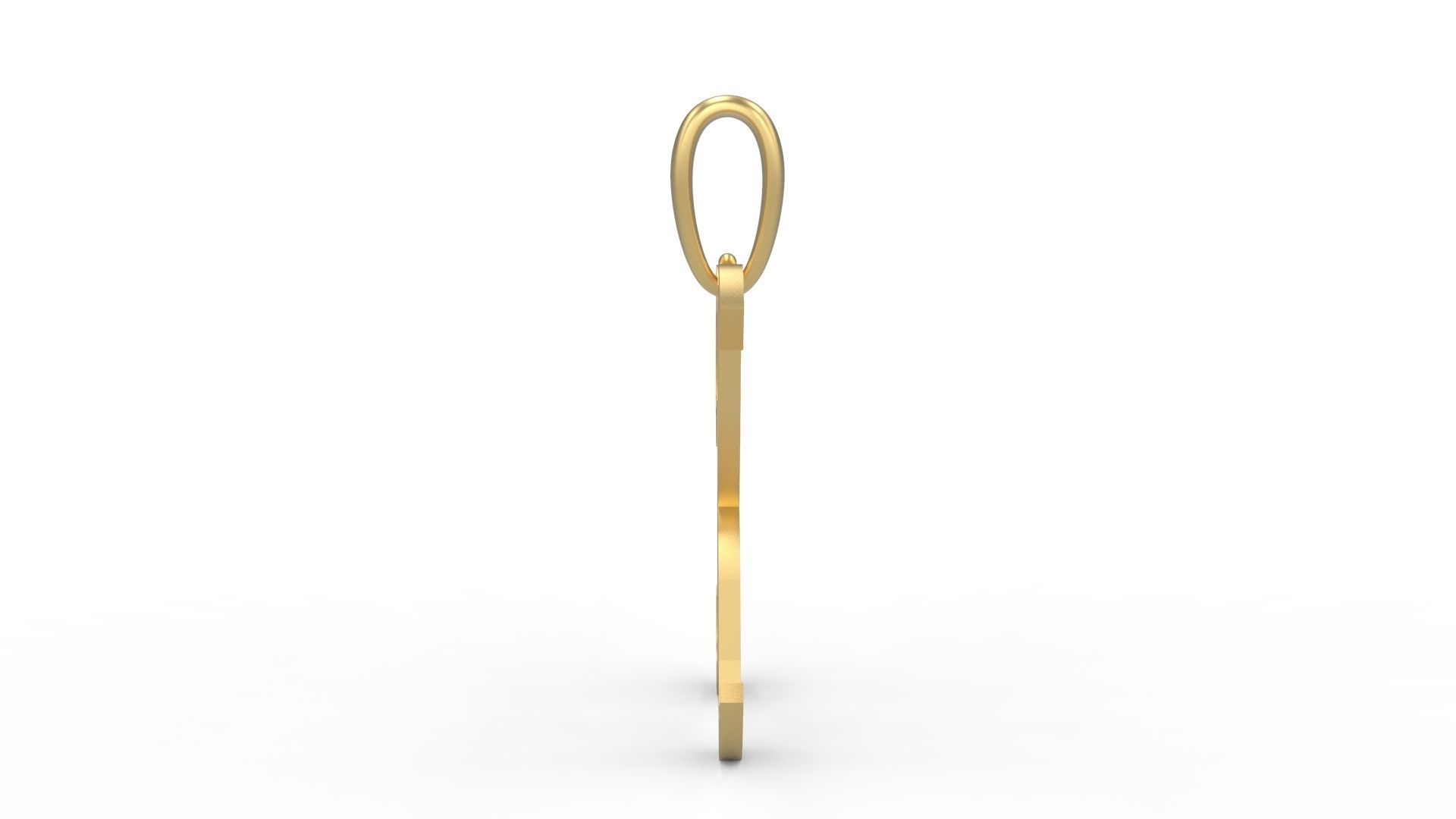 Initial Letters Pendant French Script K 3D print model_2