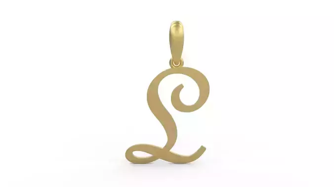 Initial Letters Pendant French Script L