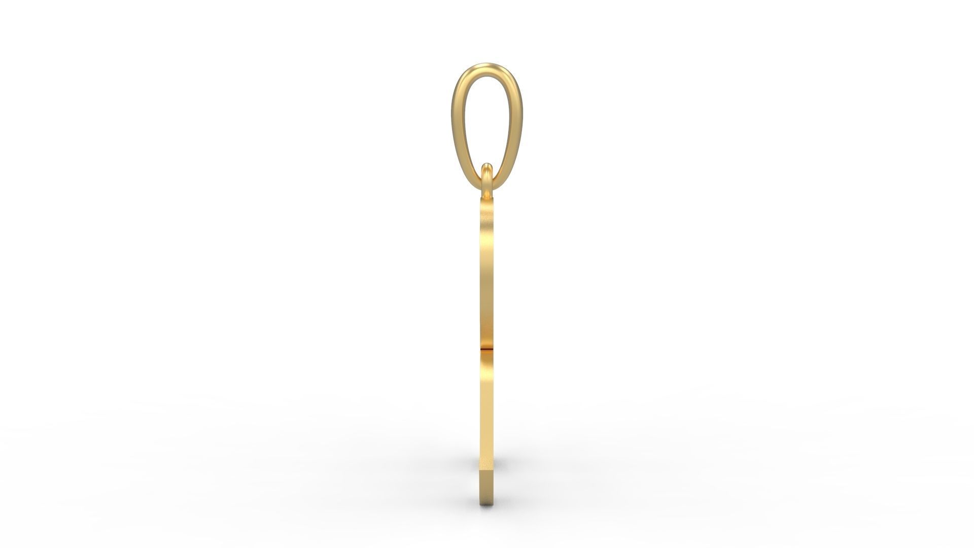 Initial Letters Pendant French Script R 3D print model_2