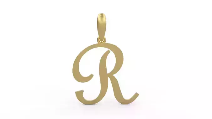 Initial Letters Pendant French Script R