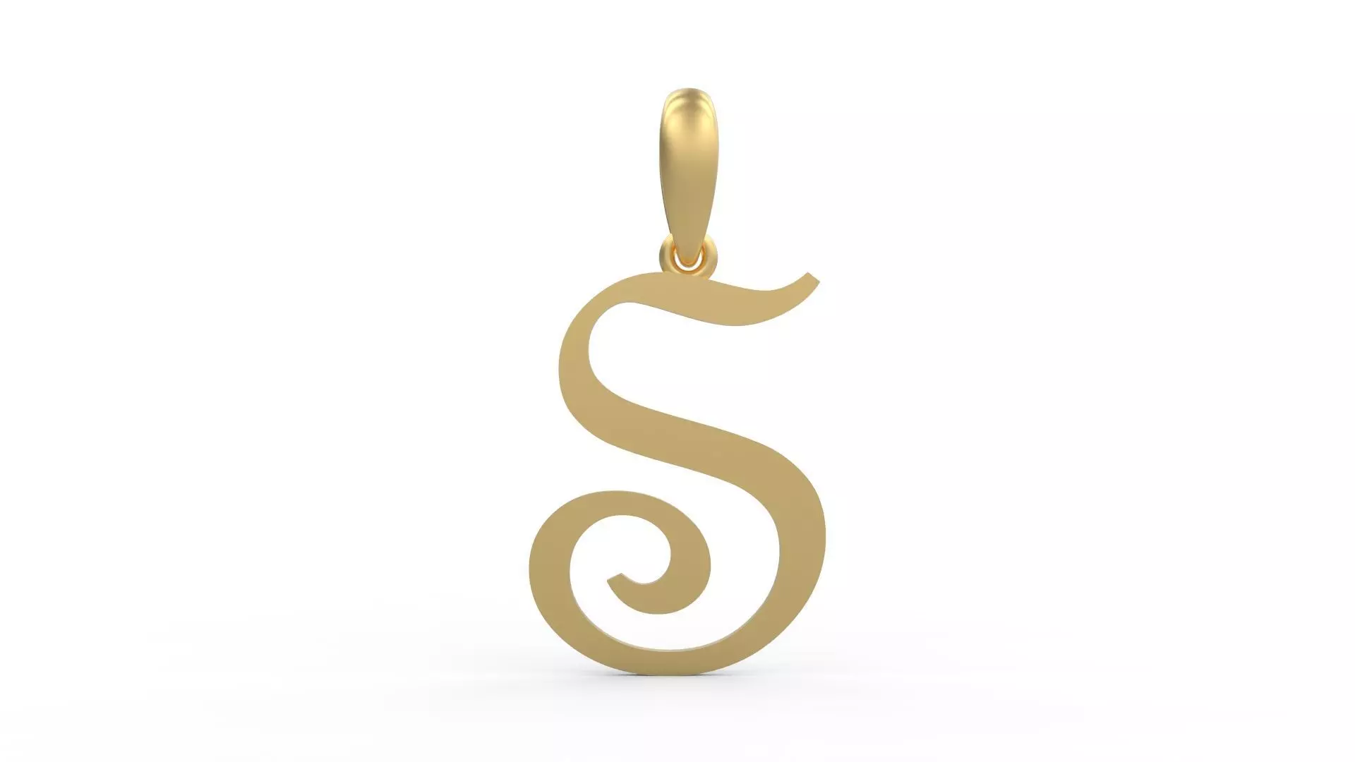 Initial Letters Pendant French Script S 3D print model