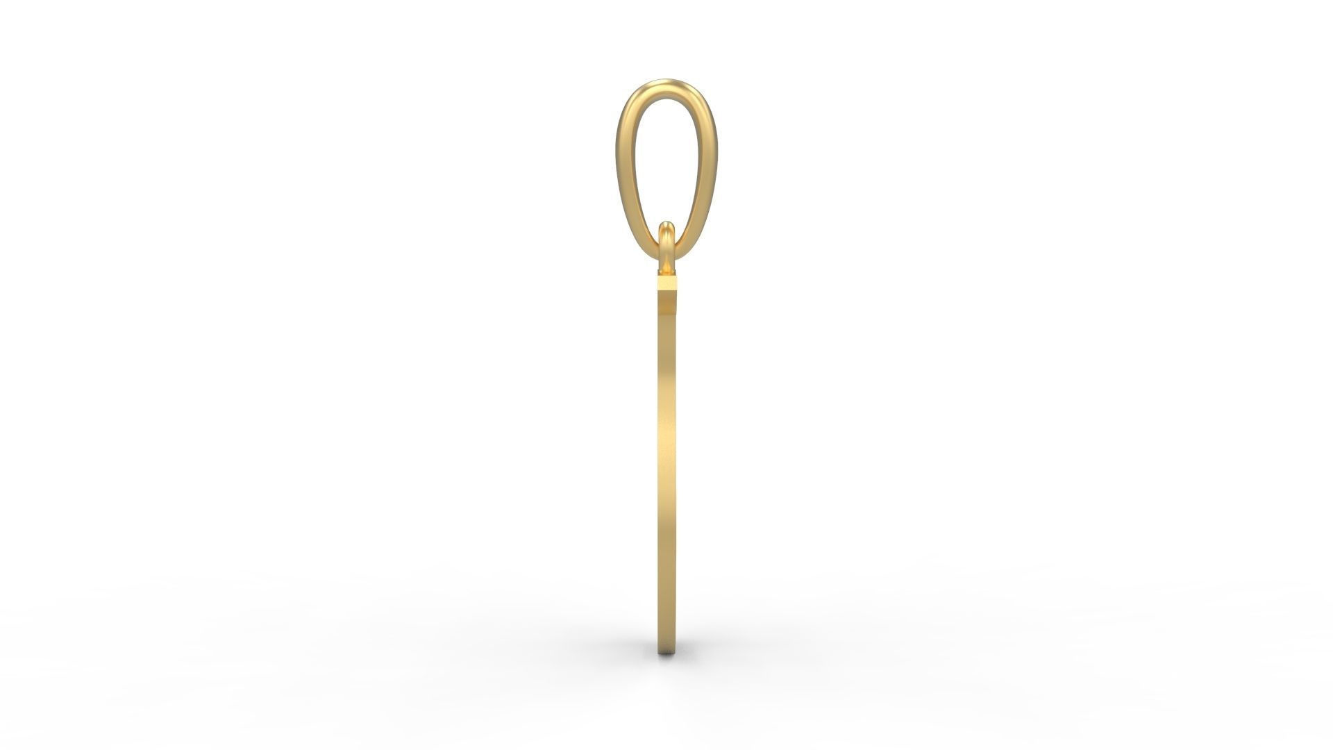 Initial Letters Pendant French Script T 3D print model_2