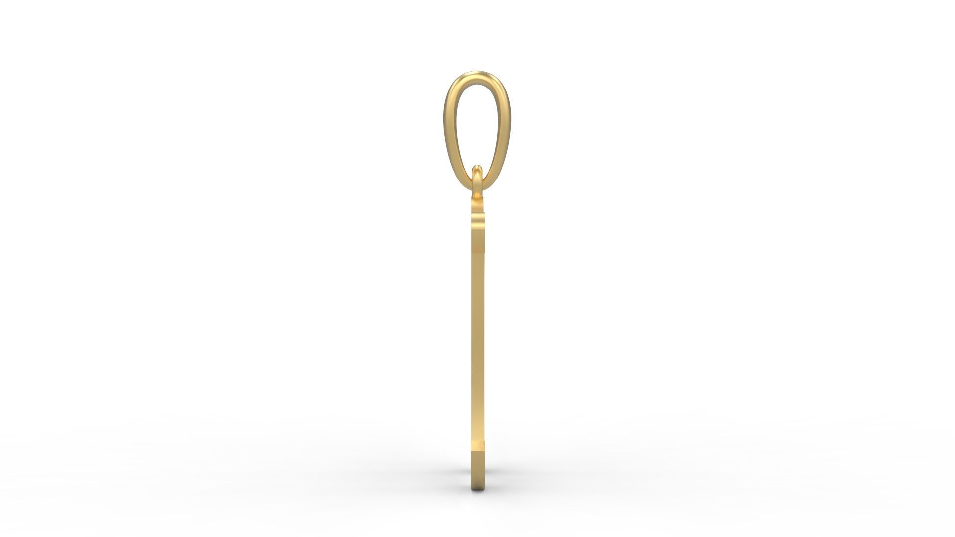 Initial Letters Pendant French Script U 3D print model_2