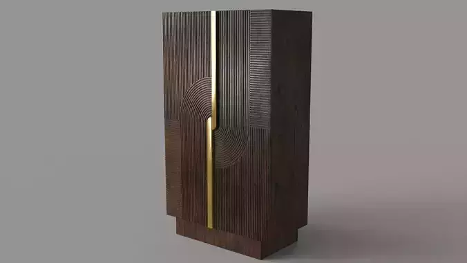 Detour Brown Wine Cabinet