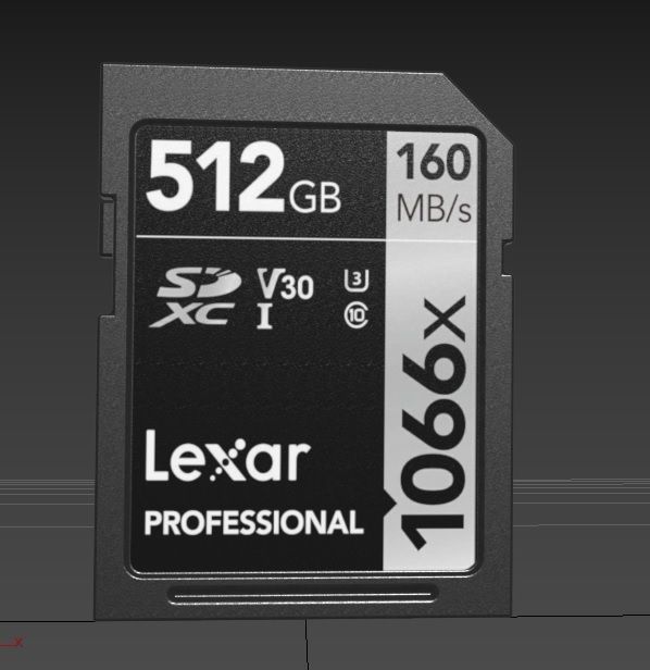 SD Card M009 Low-poly 3D model_3