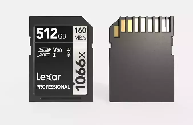 SD Card M009 Low-poly 3D model