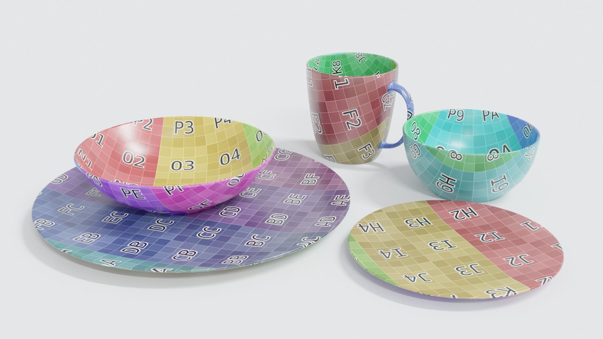 Tableware Set 3D model_10