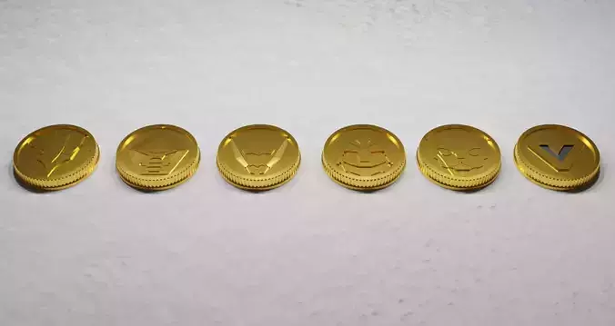 Power Ranges Inspired Lost Galaxy Power coins 3D print model