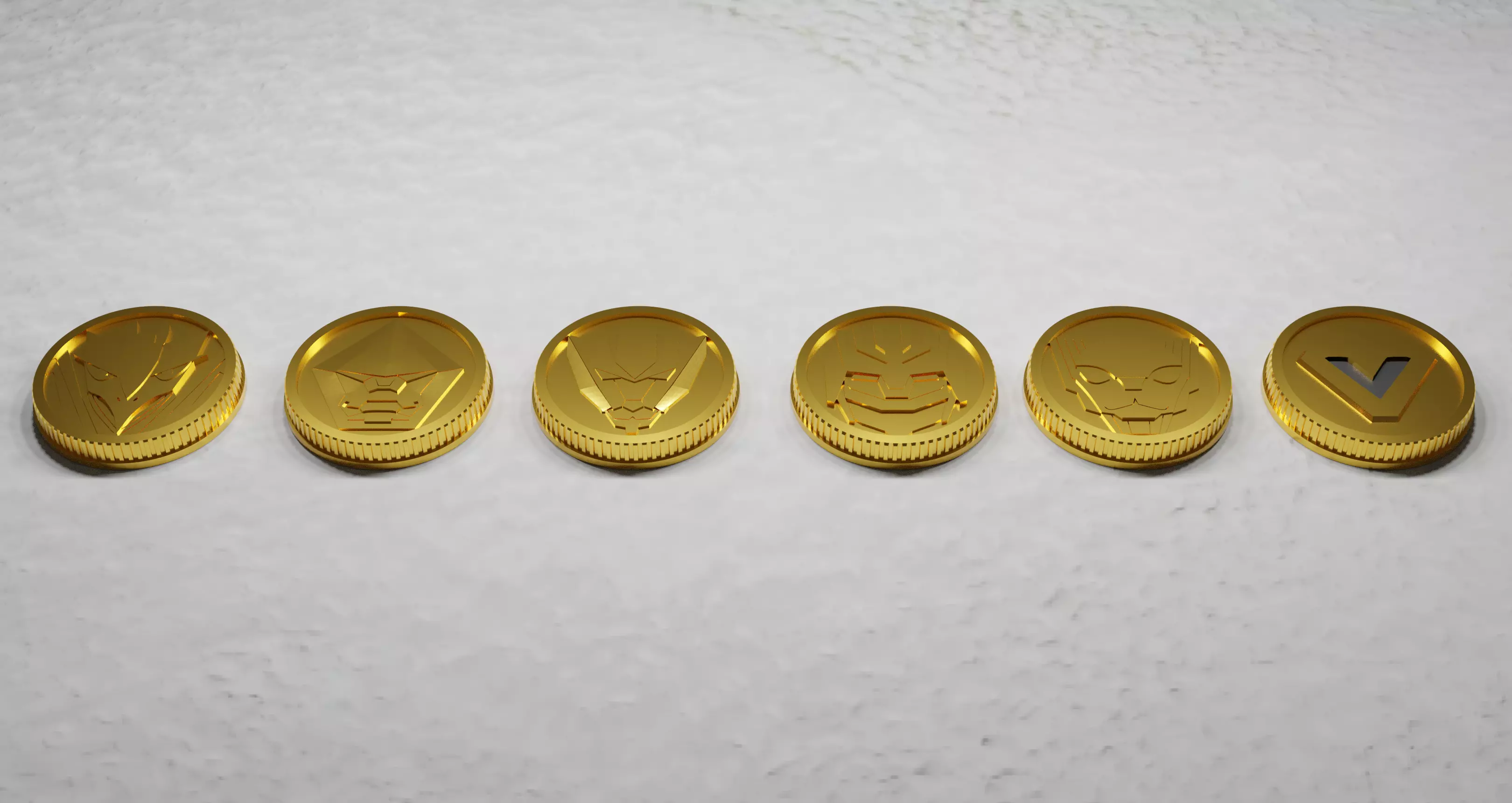Power Ranges Inspired Lost Galaxy Power coins 3D print model_0