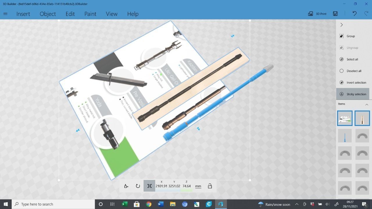 Kazdan Paratus lightsaber and pike  3D print model_2