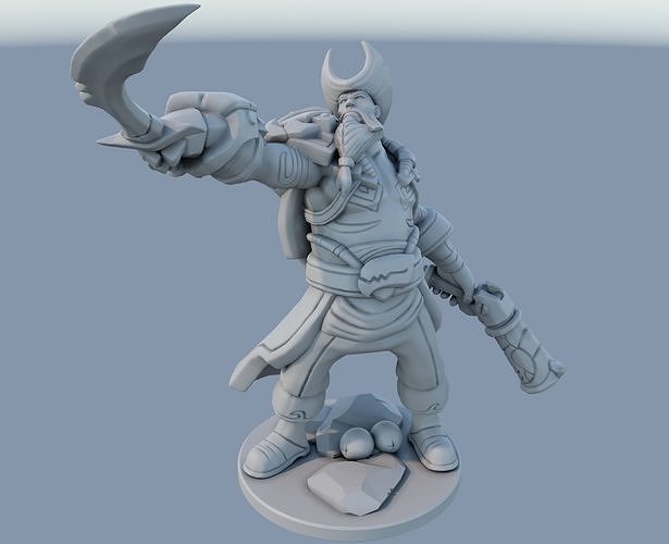 Gangplank League of Legends 3D print model 3D print model