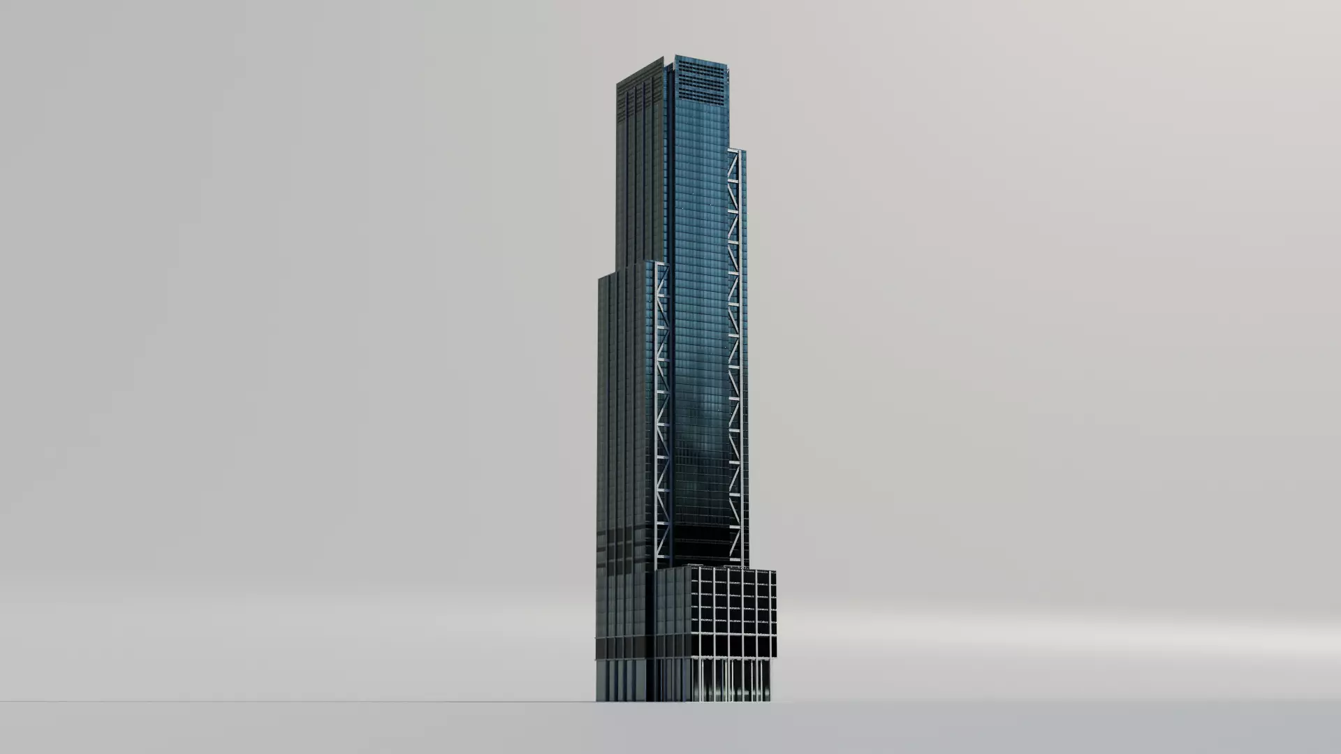NYC 3 World Trade Center Low-poly 3D model