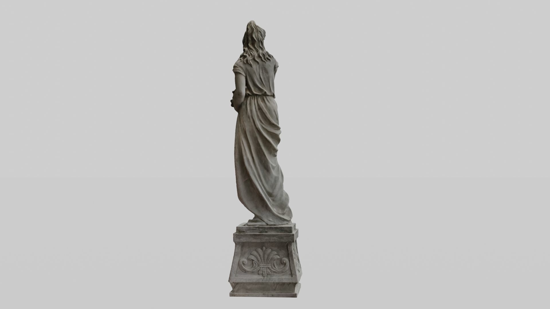 Ancient female statue 3D model_2