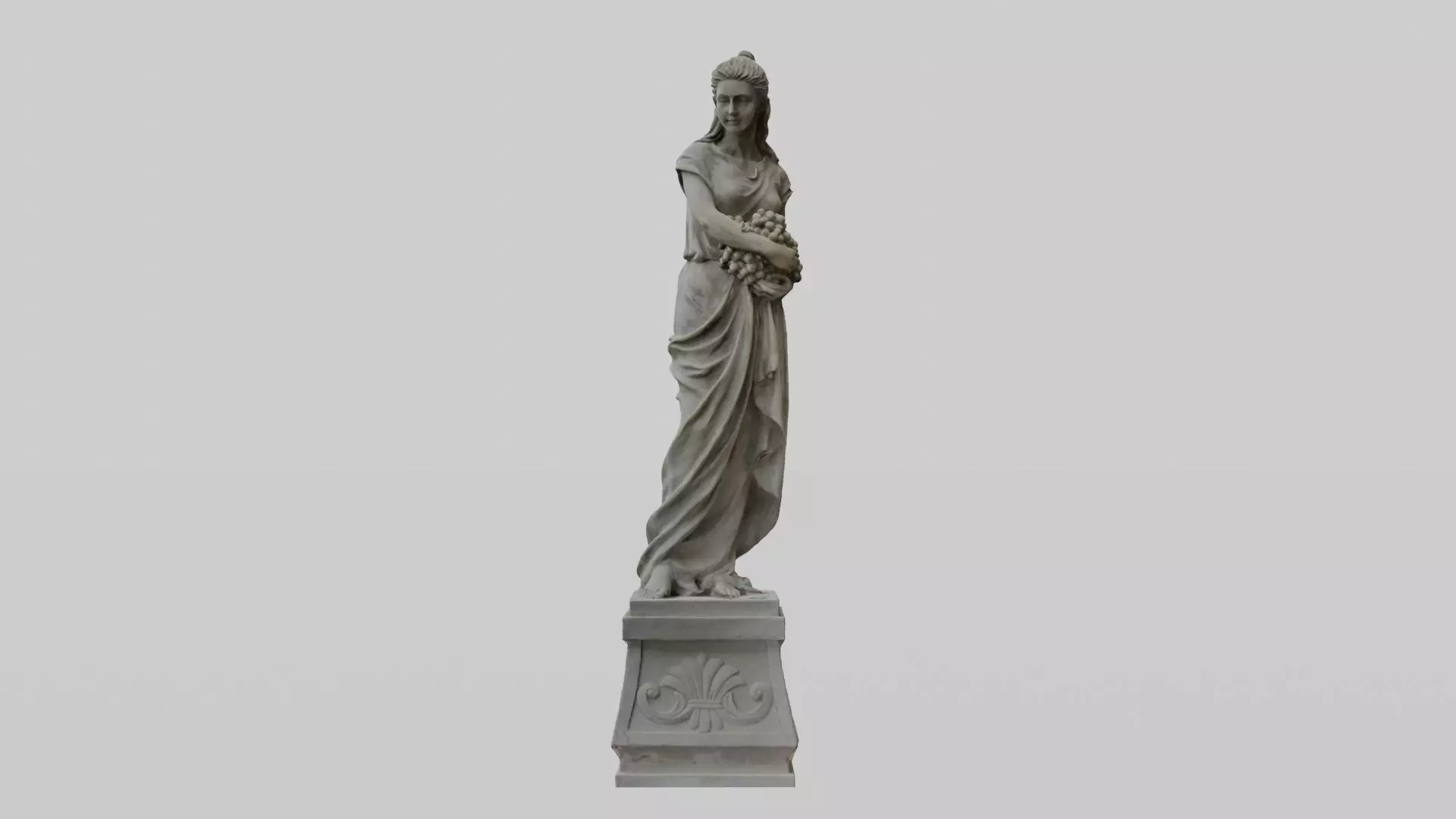 Ancient female statue 3D model_0