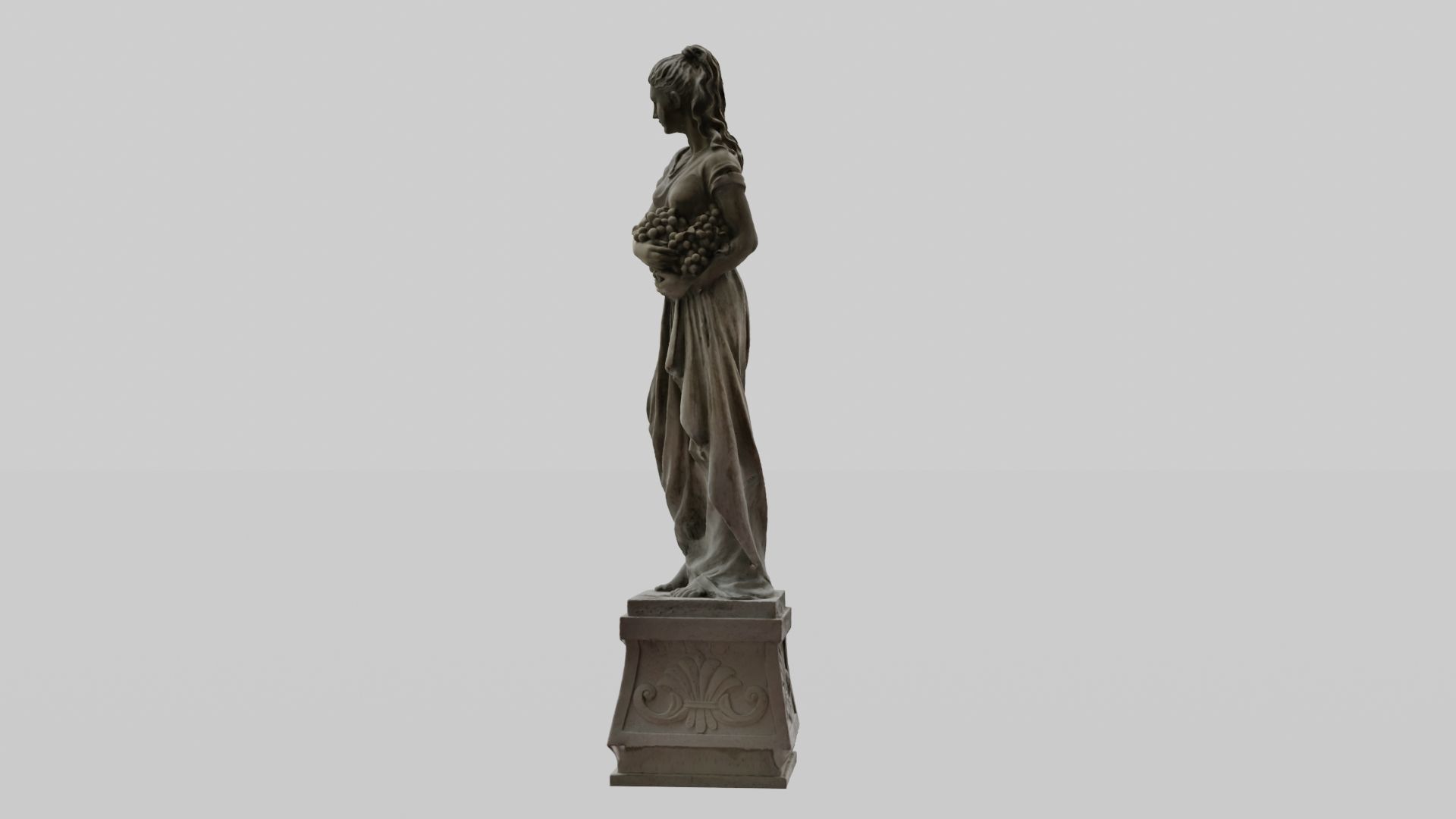 Ancient female statue 3D model_1