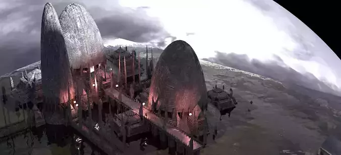 Mustafar Lava Planet Sci-Fi Structures Kit bash