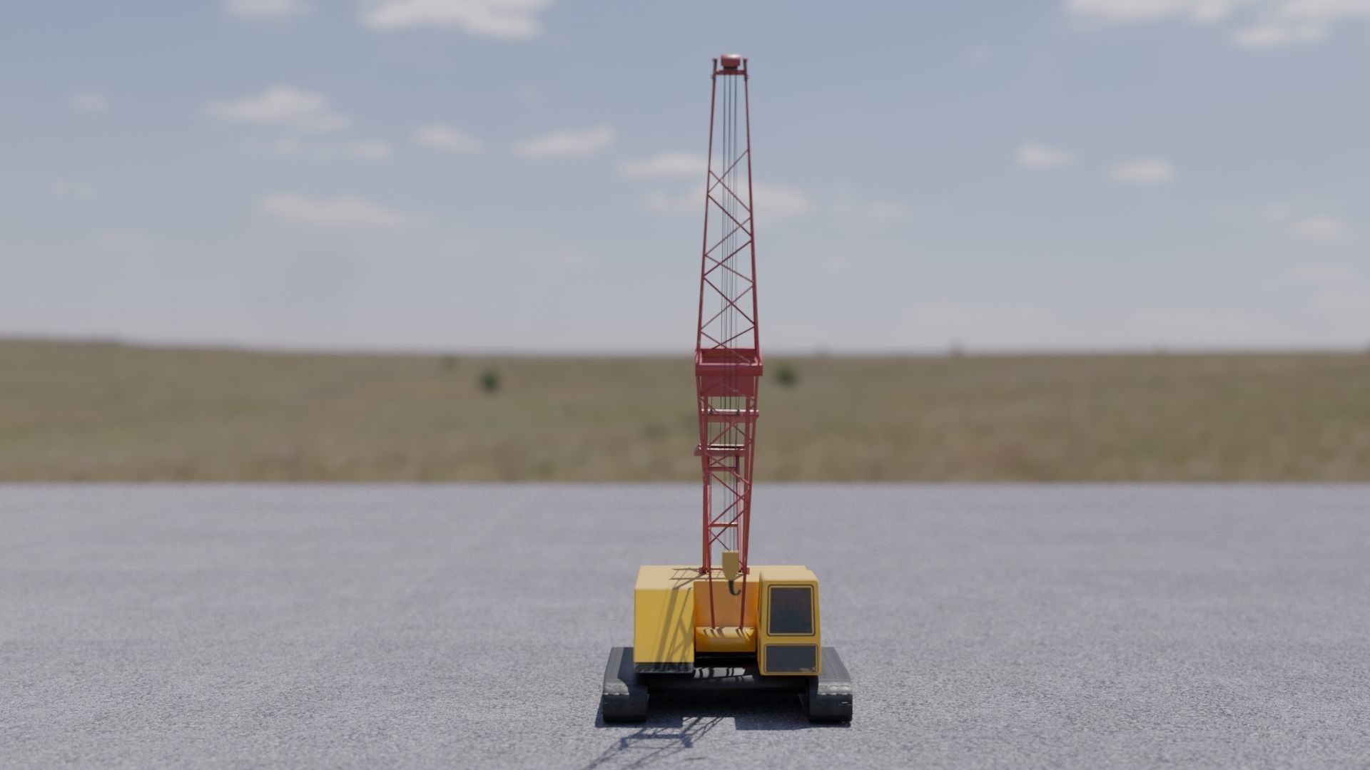 Crawler crane Low-poly 3D model_20