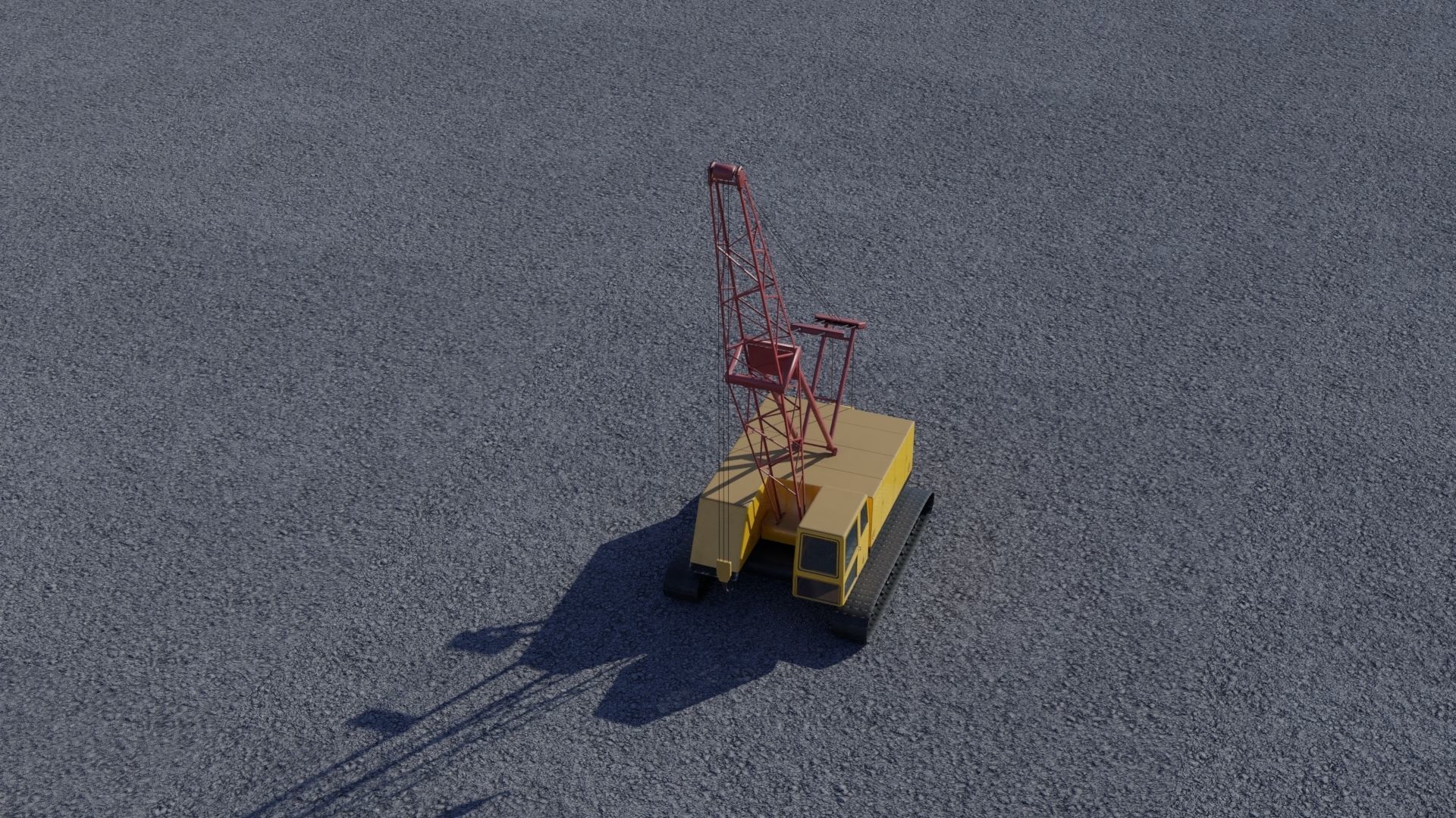 Crawler crane Low-poly 3D model_14