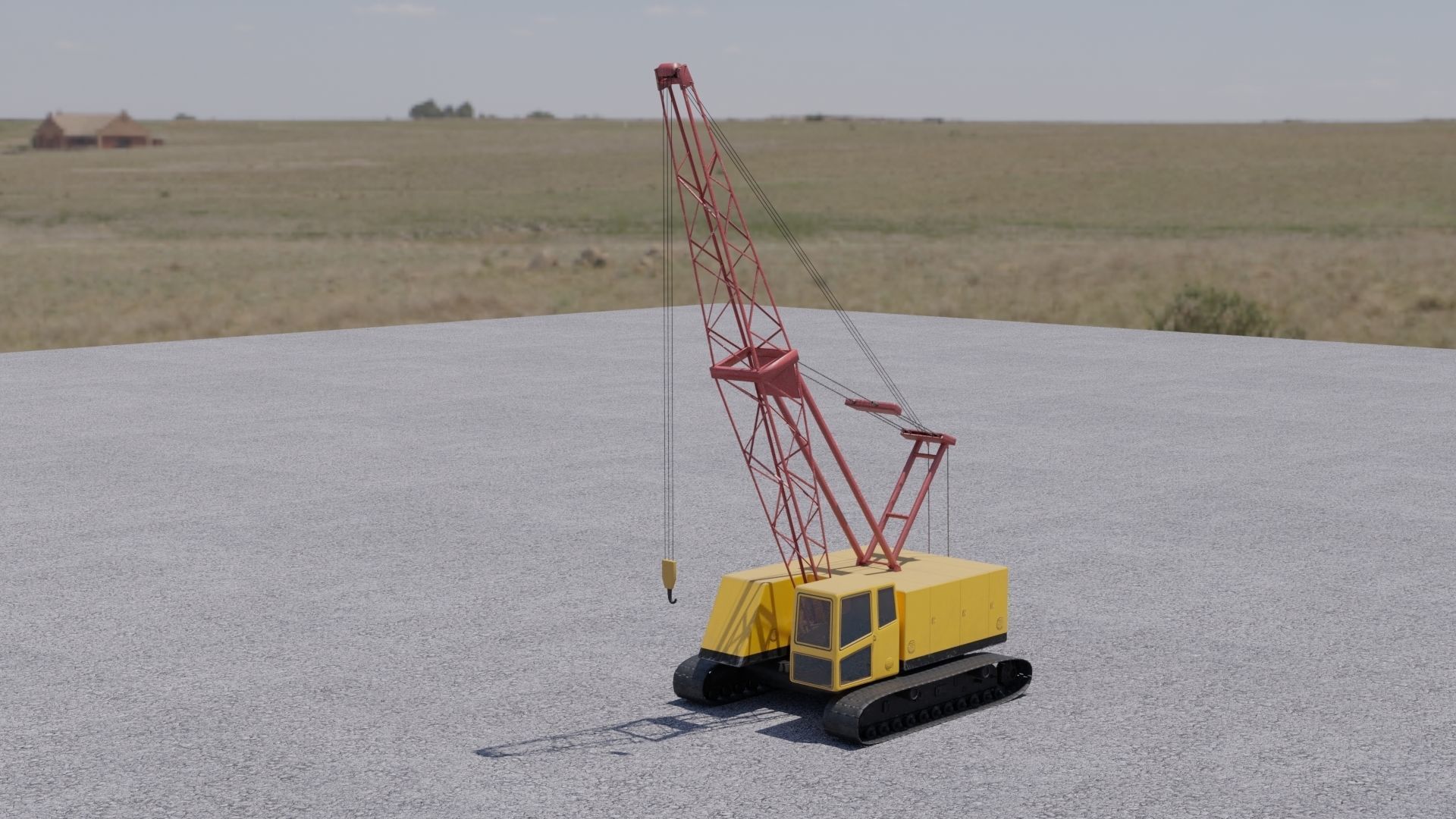 Crawler crane Low-poly 3D model_18