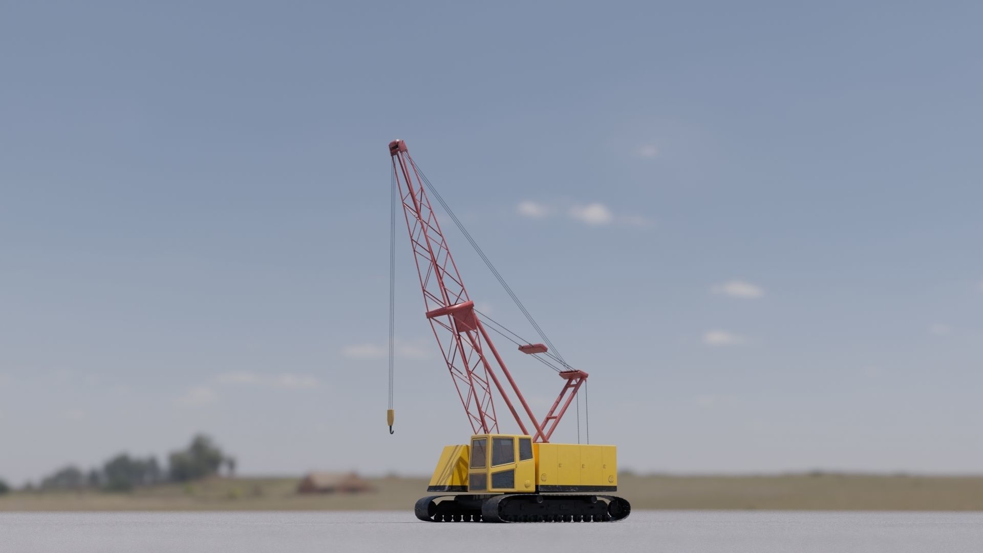Crawler crane Low-poly 3D model_21