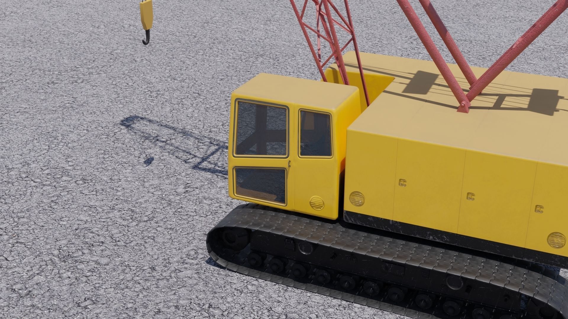 Crawler crane Low-poly 3D model_24
