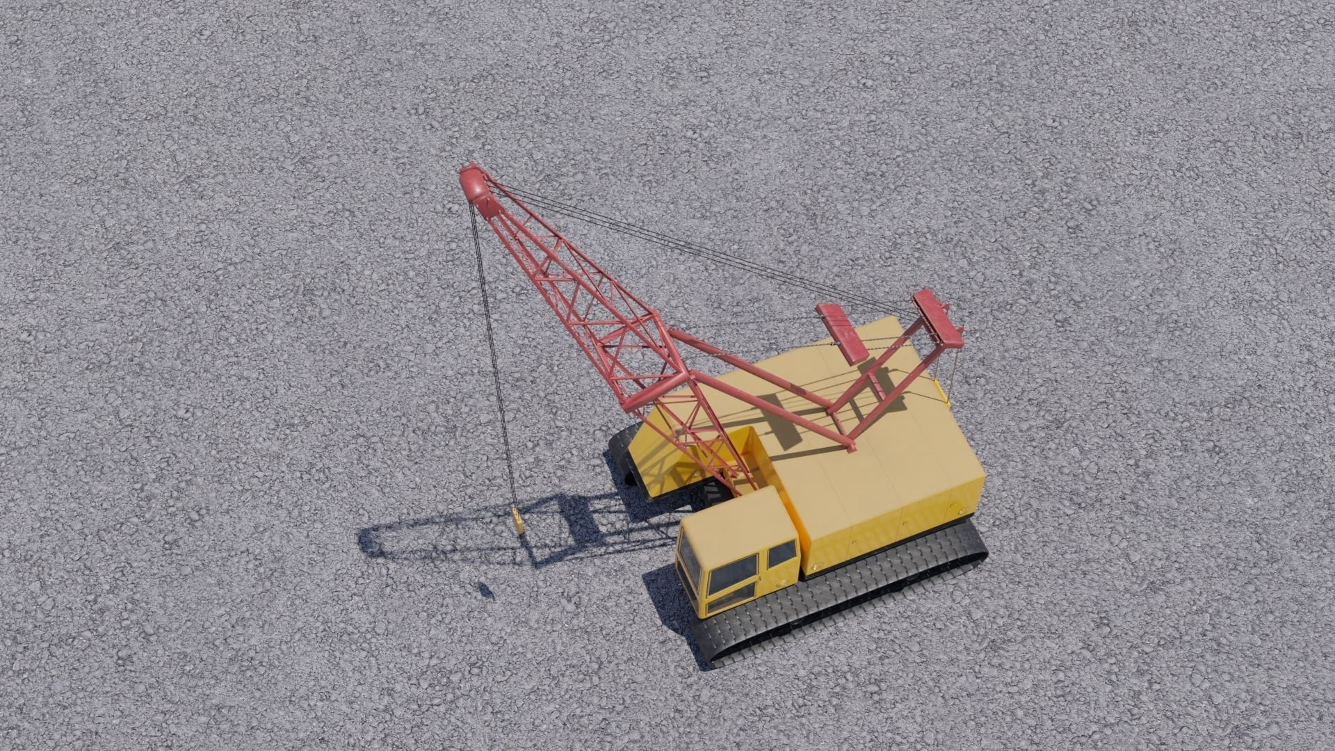 Crawler crane Low-poly 3D model_25