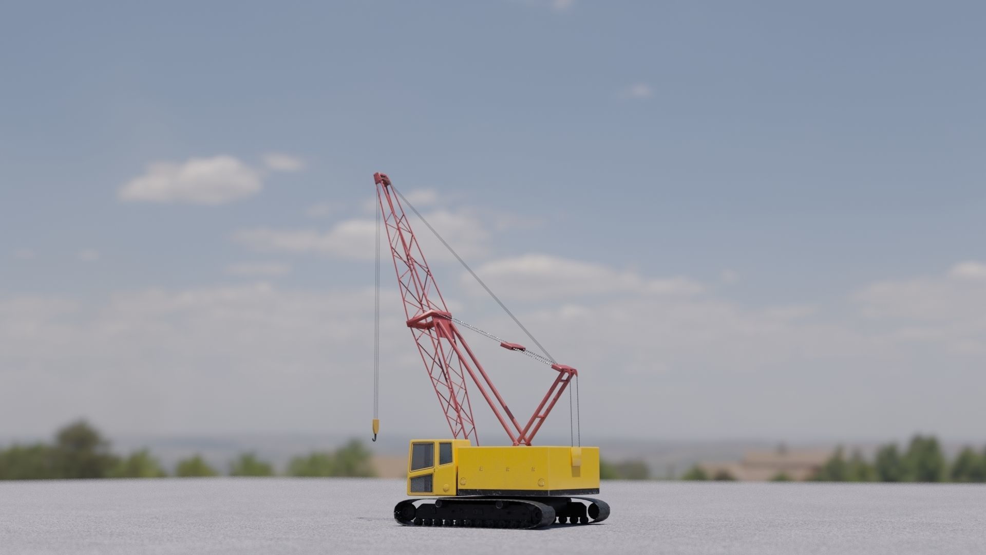 Crawler crane Low-poly 3D model_22