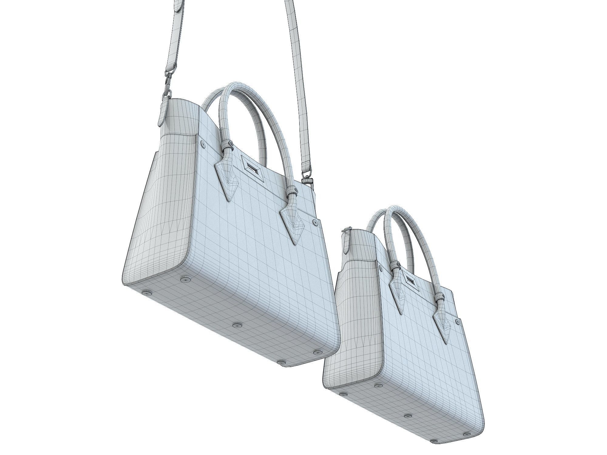 Louis Vuitton On My Side MM Bag 3D Model Collection_22