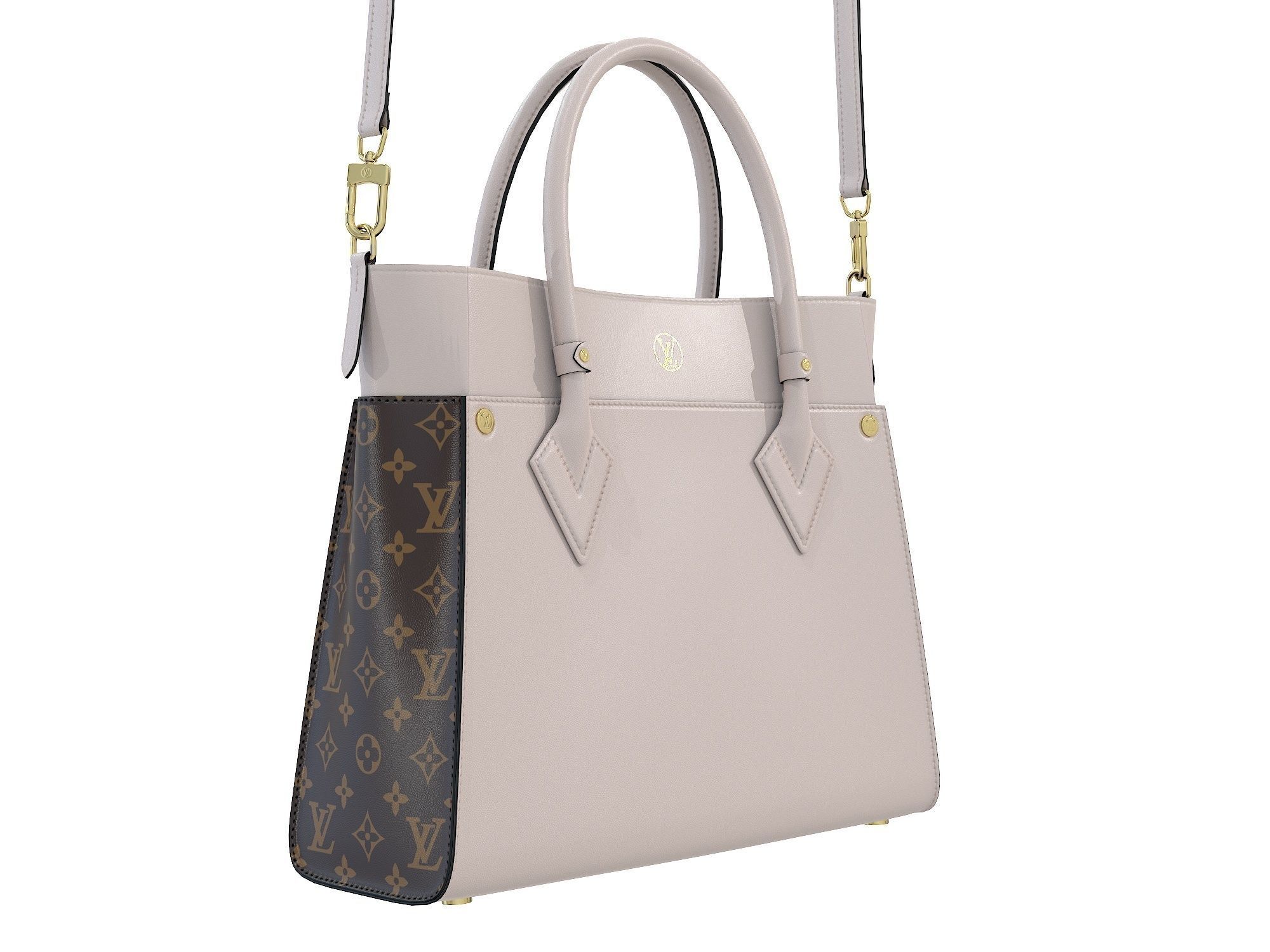 Louis Vuitton On My Side MM Bag 3D Model Collection_20