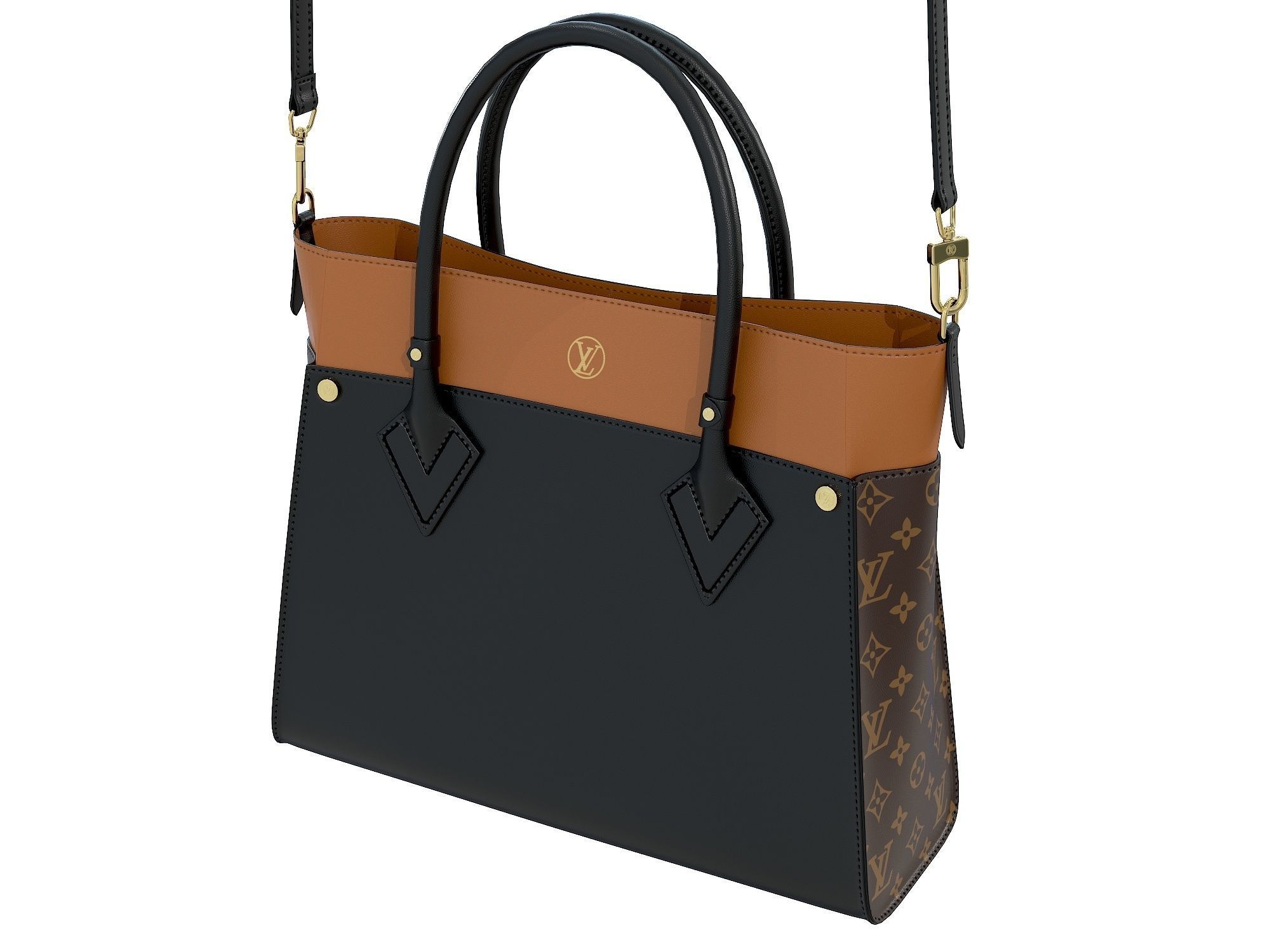 Louis Vuitton On My Side MM Bag 3D Model Collection_6