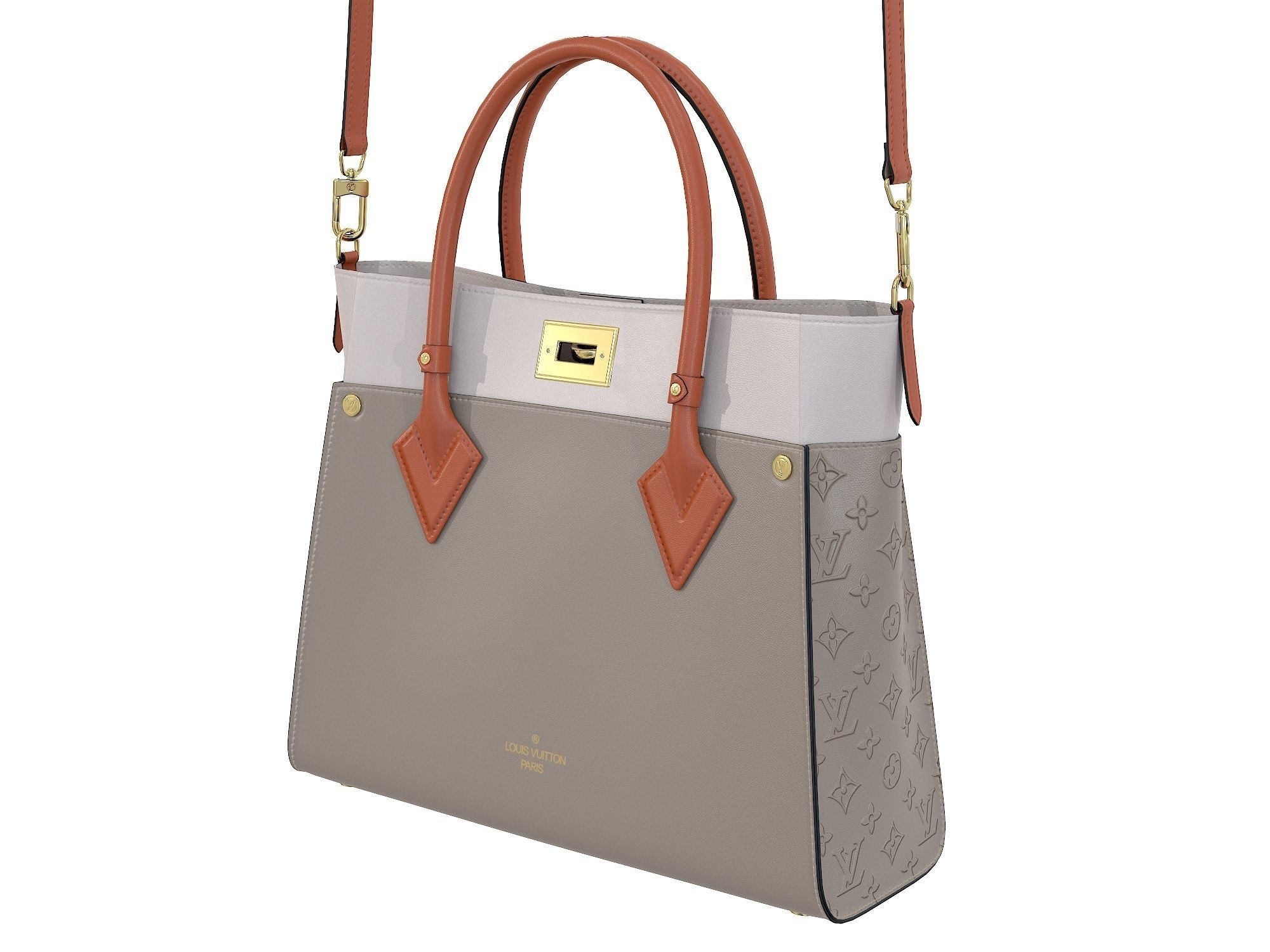 Louis Vuitton On My Side MM Bag 3D Model Collection_12