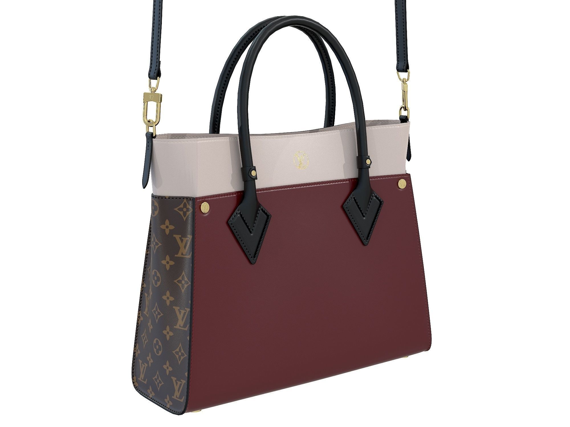 Louis Vuitton On My Side MM Bag 3D Model Collection_18