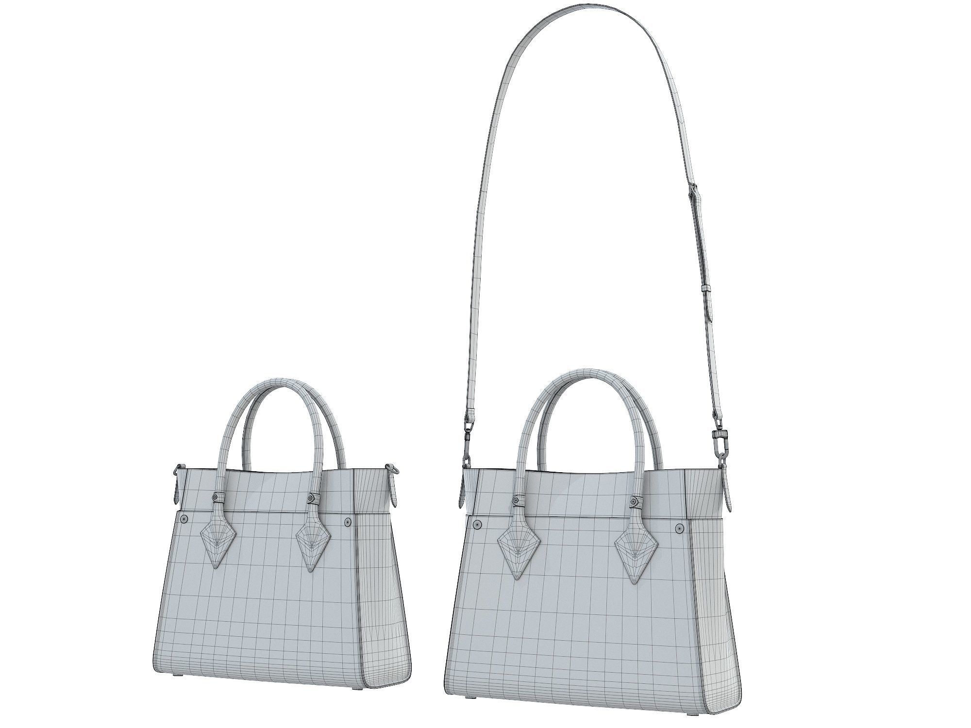 Louis Vuitton On My Side MM Bag 3D Model Collection_11
