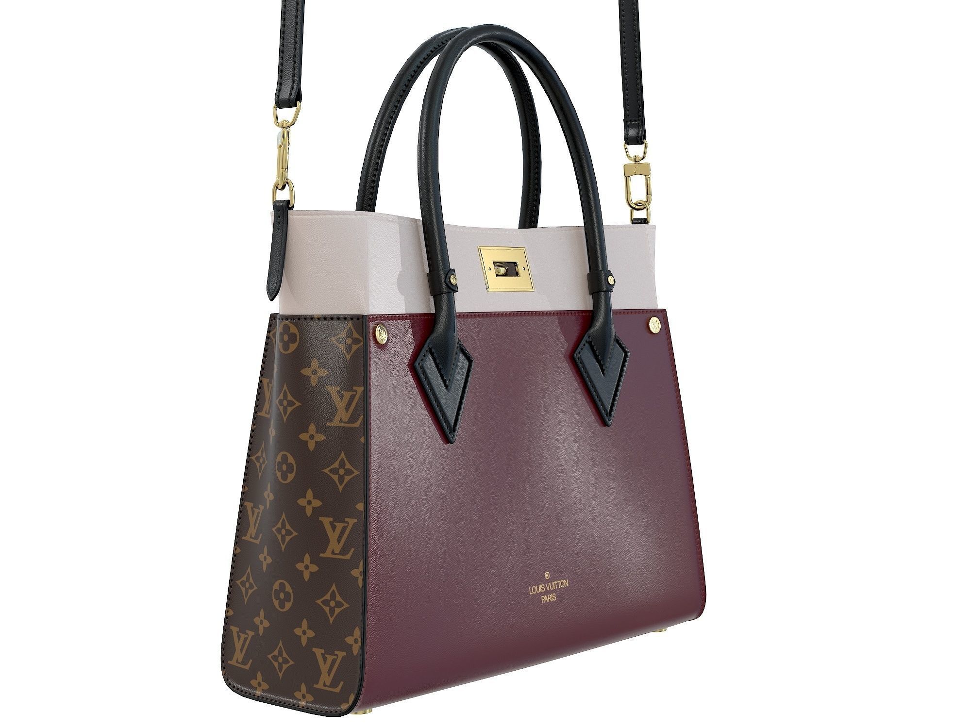Louis Vuitton On My Side MM Bag 3D Model Collection_15