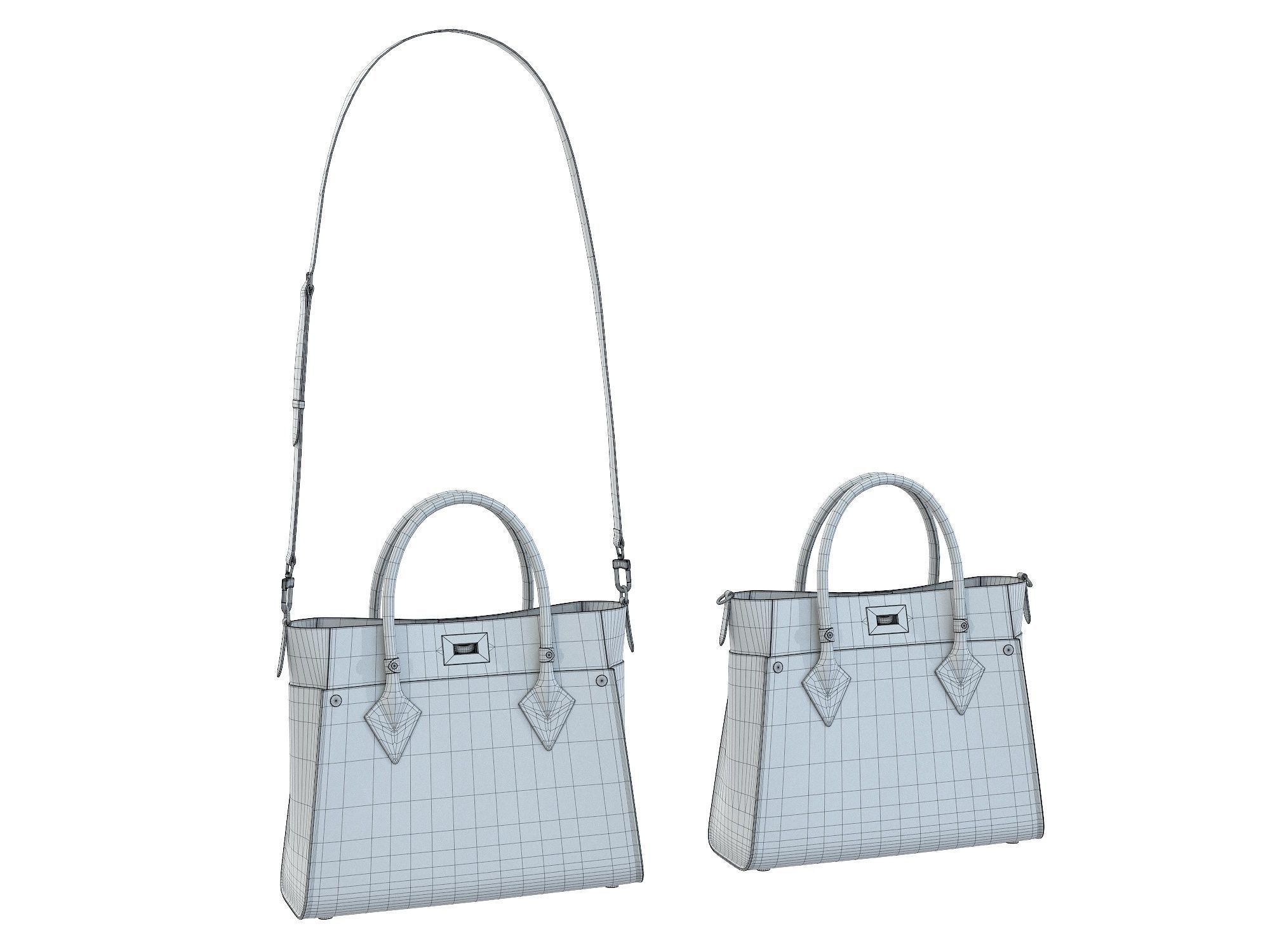 Louis Vuitton On My Side MM Bag 3D Model Collection_10