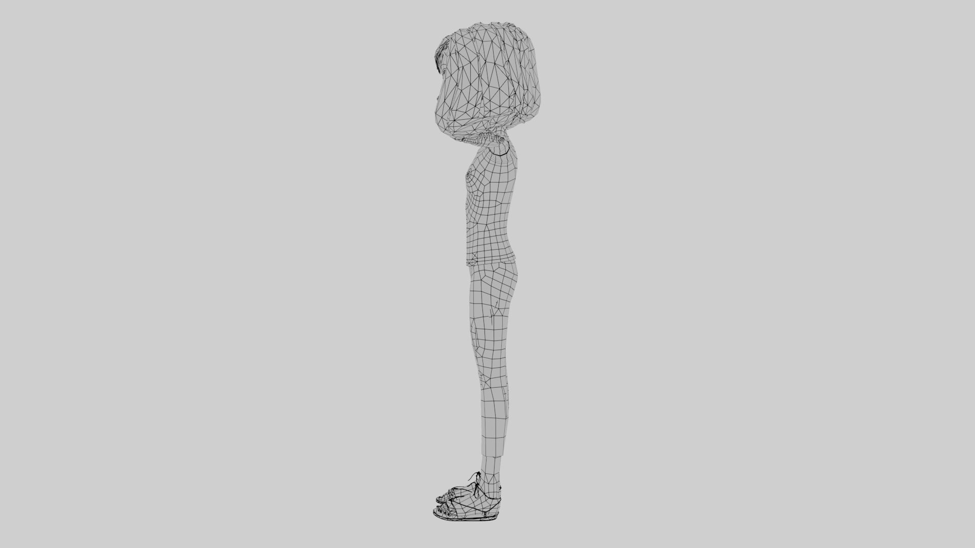 Cartoon Girl Full Rigged 3D Model 3D model_16