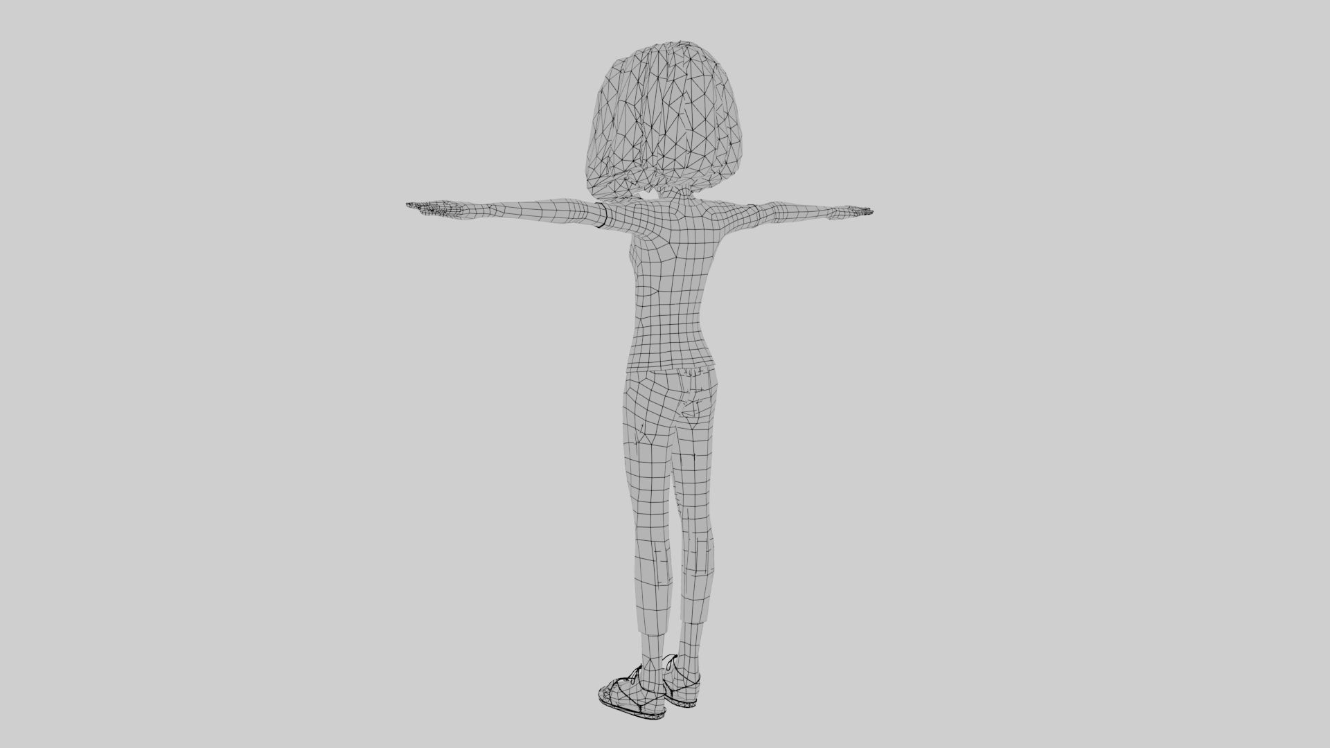 Cartoon Girl Full Rigged 3D Model 3D model_17