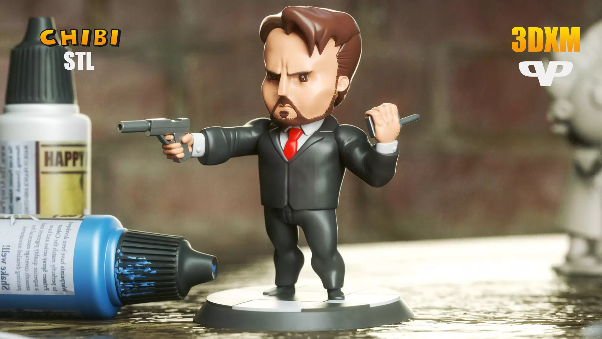 Marvel United Hans Gruber Chibi for 3D Printing STL ChibiSTL 3D print model
