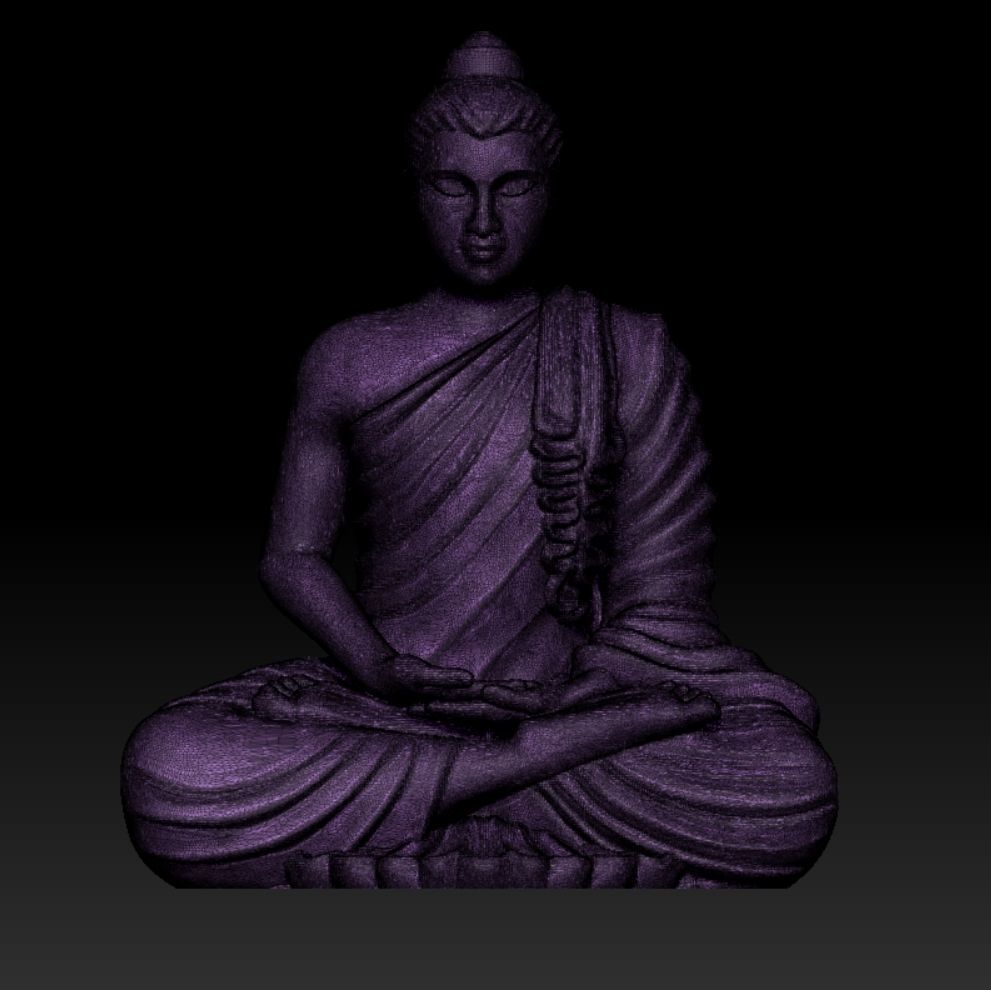 gandhara buddha statue 3D print model_13