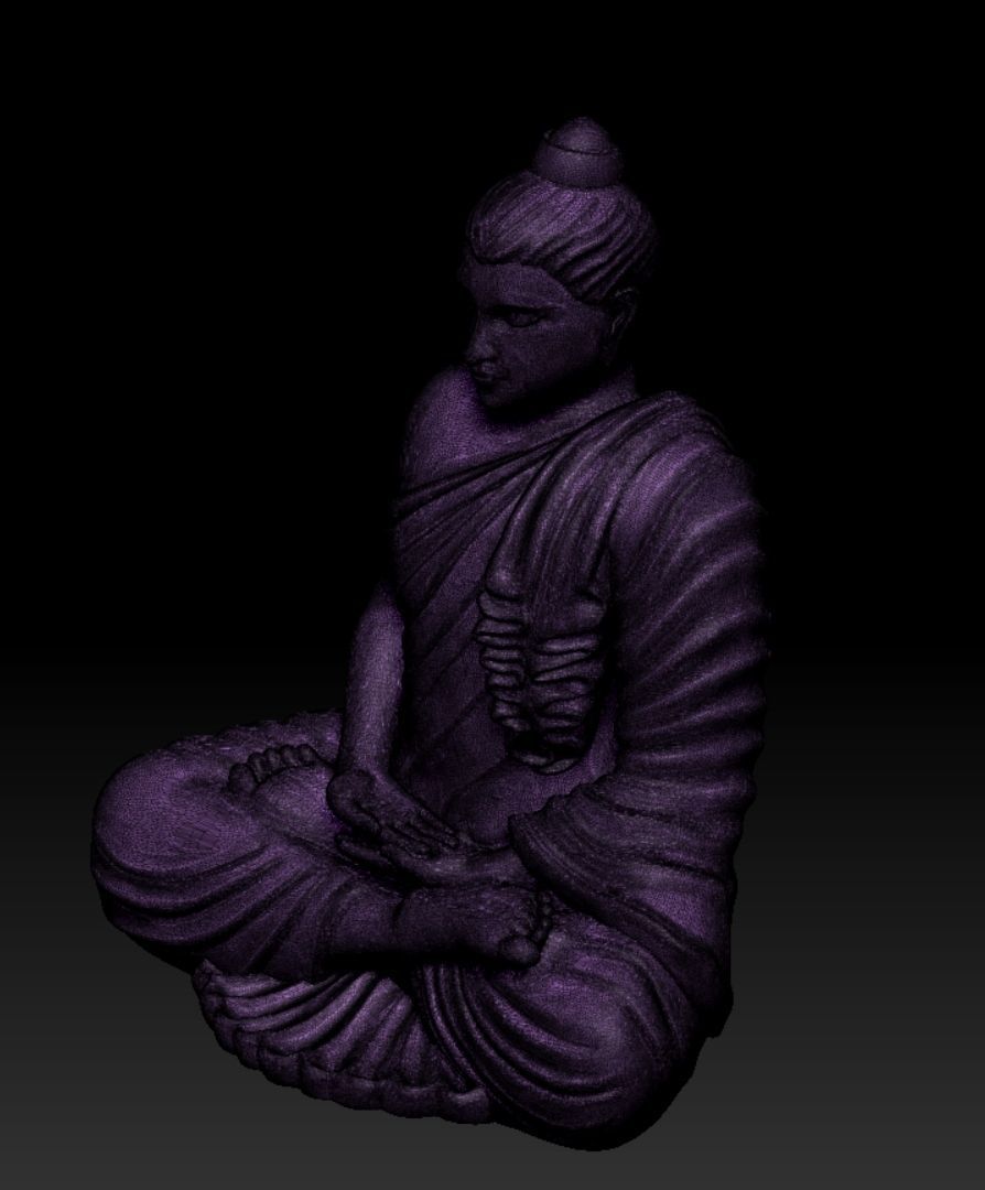 gandhara buddha statue 3D print model_14