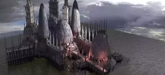 Darth Sidious  Mustafar Base Extended Kitbash