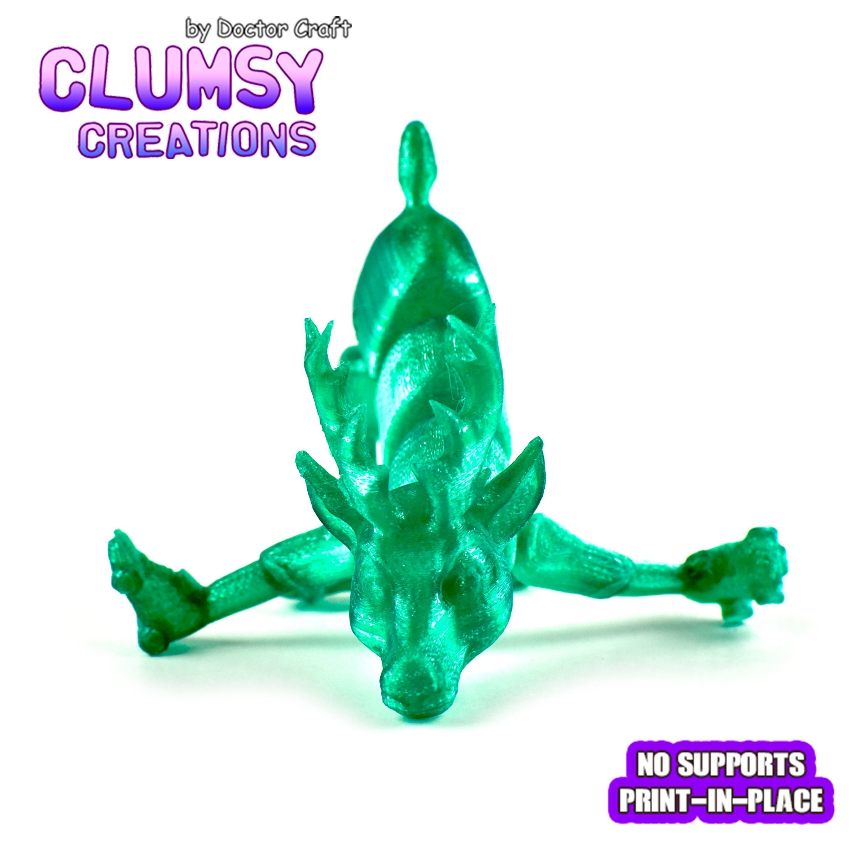 CLUMSY DEER TRINKET FLEXI 3D print model_1