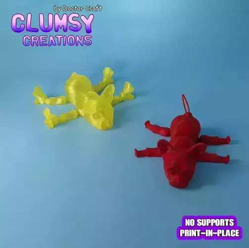 CLUMSY FRENCH BULLDOG TRINKET FLEXI 3D print model