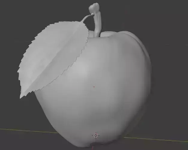 High-poly Glass Apple
