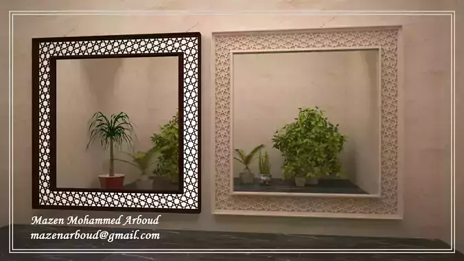 Mirror pair of picture frames on wall