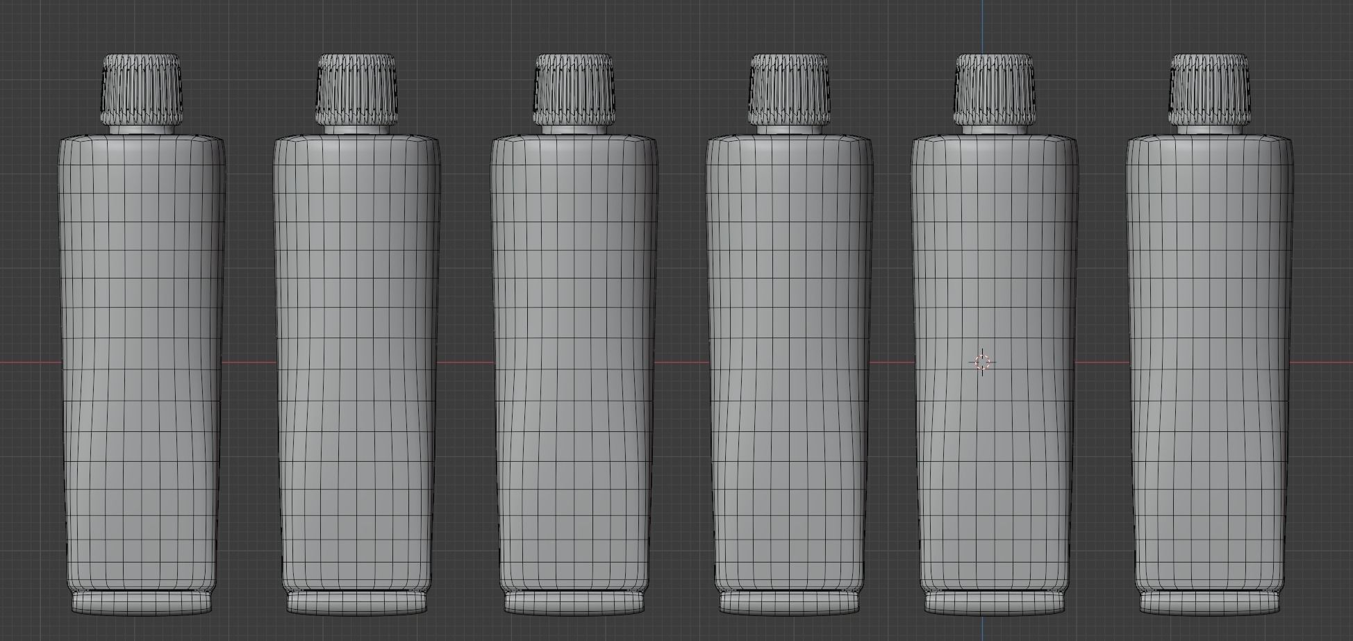 Set of tubes of oil paint Low-poly 3D model_3