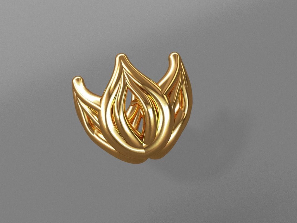 solitaire ring head lotus shape engagement stud earrings package 3D print model_6